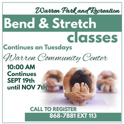 Town of Warren Parks & Recreation: Bend & Stretch
